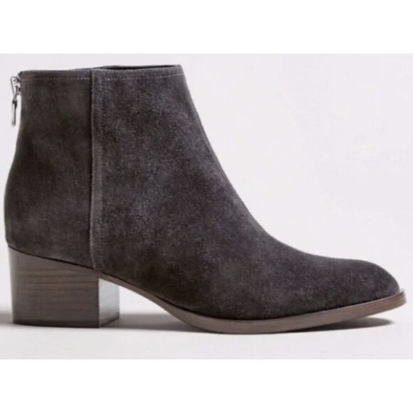 RAG & BONE Wesley Dark Grey Suede Leather Ankle Bootie Boots Minimalist Size 9 - Picture 1 of 16